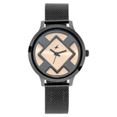 Fastrack, Women's  Watch Analog, Rose-Gold Dial Stainless Steel   Mesh Band, 6210NM01